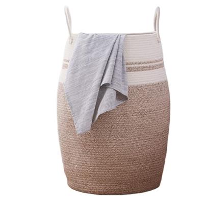 China Good Quality Cheap Hot Sale Cotton Rope Plant Storage Basket Viable for sale