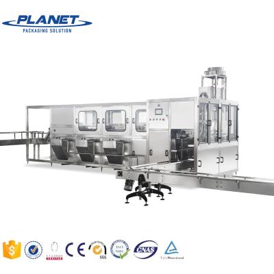 China Turnkey Food Plant 5 Gallon Polycarbonate Bottle Water Production Line Automatic Barreled Water Washing Filling Capping Machine for sale