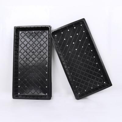 China Outdoor - Hot Sale Greenhouse Garden Hydroponic Black Seed Tray Forage Nursery Flat Seeding Trays for sale