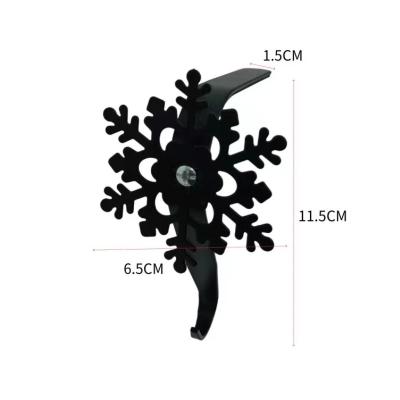 China Stocked Metal black Christmas non-slip stocking S hook Christmas hook for sale