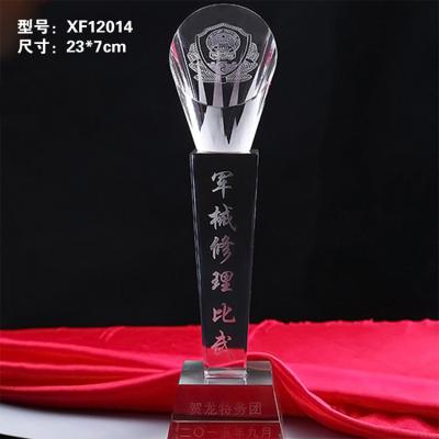 China Wholesale Folk Art Trophy Award Glass Trophies Manufacturer for sale