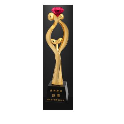 China Europe Resin Trophy Toy School Sports Competition Trophy Champion Football Trophy Gold Plating Awards for sale