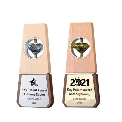 China China Custom Logo Wooden Trophy Design Plaque Design Awards Engraved Trophy Cup for sale