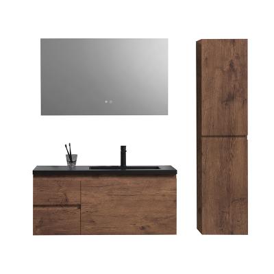 China Durable European Forrest Wall Hanging Hotel Cabinet Bathroom Vanity 42 Inch Lavabo With Top for sale