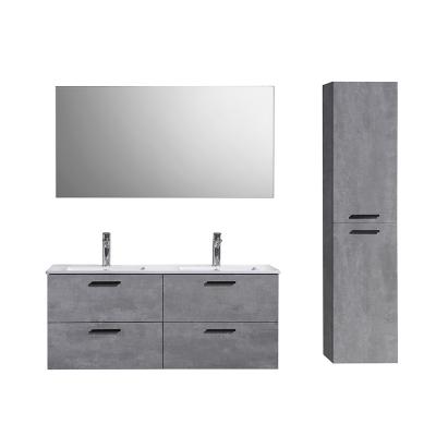 China Durable European Style 48 Inch 1200 Mm ELSA Hotel Bathroom Double Sink Wall Mounted Bath Vanity Cabinet for sale