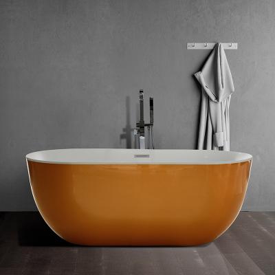 China Aifol New 59 Inch Free Standing Small Freestanding Cheap Adult Acrylic Model Soak Gold Round Baby Bathtub Tubs for sale