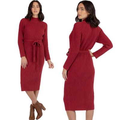 China 2020 Casual Women Anti-Static Stylish Sweater Knit Dress Sexy Ladies Bodycon Long Sleeve Dress for sale