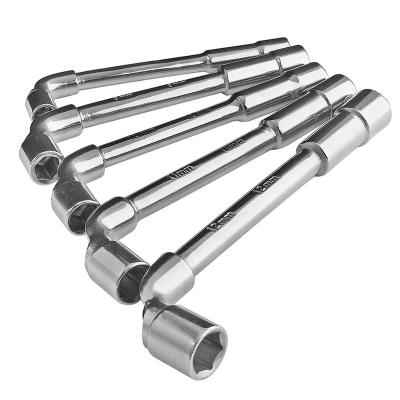 China Chrome vanadium steel Wholesale L-Shaped Angled Open Hex 6 point Socket Wrench, Double-Head Elbow for Mechanic Repair Tool for sale