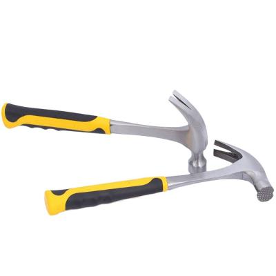 China Multifunctional hammer one-piece claw hammer Integrated ramrod-shaped hammer with plastic handle steel hammer for sale