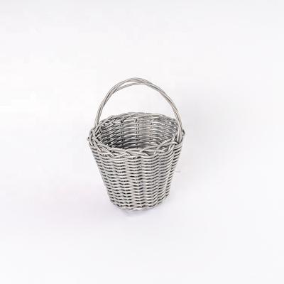 China Mini Lightweight Portable Woven Plastic Sundries Basket Children's Toy Basket for sale