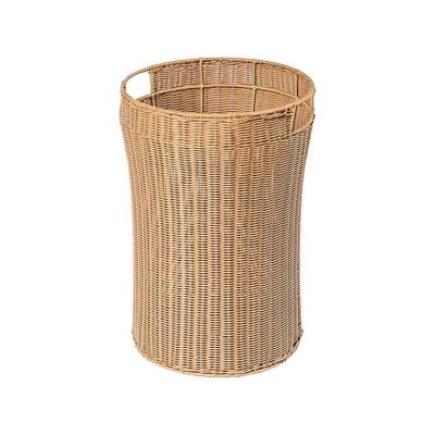 China Bathroom Luandry Basket Large Capacity Portable Plastic Woven Dirty Clothes Basket For Household for sale