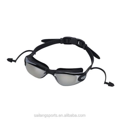 China Luxury Adult One Piece Frame Swim Goggles with Frame and Mirror Lens Protector, Waterproof and UV Coated One Piece for sale