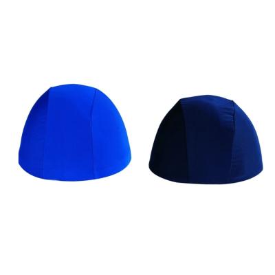 China Custom Color Lycra Pool Swim Cap High Fashion Lycra Swimming Cap Beach Hat Pure Wear Cap For Women Men for sale