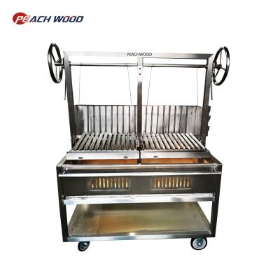 China Adjustable /48 Inch Argentinian Grill Height Rear Fire Pit for sale