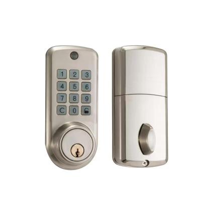 China Durable Household Nickel Password PIN Code Entry Smart Electronic Deadbolt With Keypad for sale