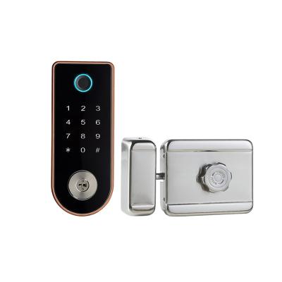 China Digital Remote Control Home Keyless Biometric Fingerprint Entry APP TTlock Intelligent Zeal Lock For Home for sale