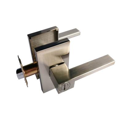 China Square or Rectangle Heavy Duty Durable Zinc Alloy Rosette Lever Door Handle Lock for sale