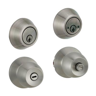 China Brass Or Steel Classic Bored Knob Tubular Door Lock With Double Cylinder Deadbolt Door Lock for sale