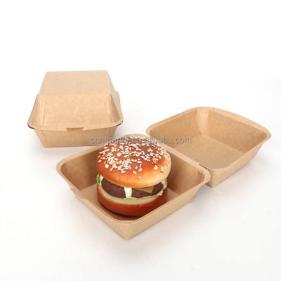 China Hot Sale High Quality Biodegradable Custom Hamburger Wrapping Paper Sandwich Paper Disposable Box for sale