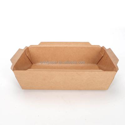 China Disposable Food Take Away Disposable Kraft Paper Lunch Box Brown Paper 600ml Custom Logo For Take Away for sale