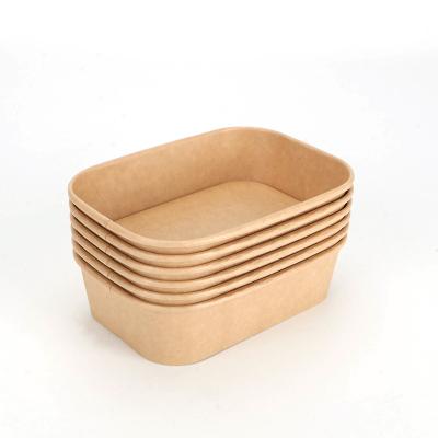 China Wholesale Disposable Brown Food Containers Take Away Paper Lunch Box for sale