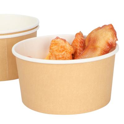 China Disposable Bagasse Brown Kraft Paper Party Eco Friendly High Quality Heatable Bowl for sale