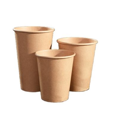 China Disposable Plastic Paper Cup Free Custom Logo Biodegradable Disposable Coffee Paper Cup for sale