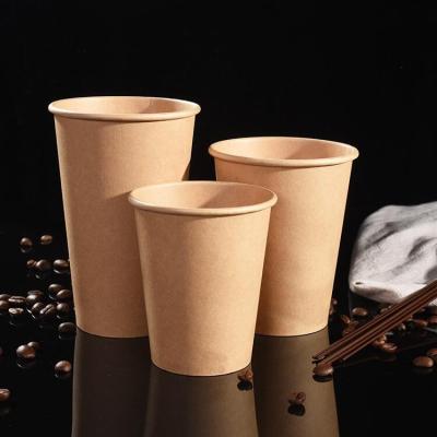 China Wholesale Disposable Paper Cup 8oz 12oz 16oz Disposable Coffee Paper Cup With Lid for sale