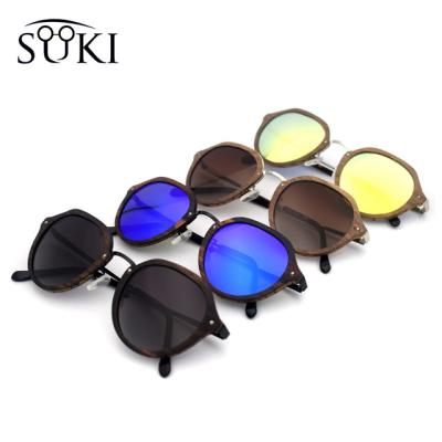 China Fashion Sunglasses Glass Eco - Friendly Wood Sunglasses Custom Logo for sale