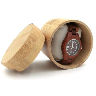 China Waterproof Bamboo Wooden Watch Box Bamboo Watch Case for sale