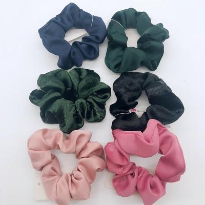 China European hair accessories and solid color American simple cloth ring hair large intestine cloth main flower for sale