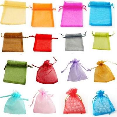 China Zugschnur-Taschen-recyclebares Organza-Verpacken ISO14001 10x15cm förderndes zu verkaufen