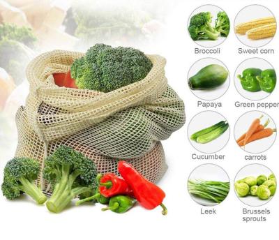 Cina Logo riutilizzabile dell'OEM di Mesh Produce Bags With delle borse di drogheria del cotone ISO9005 in vendita