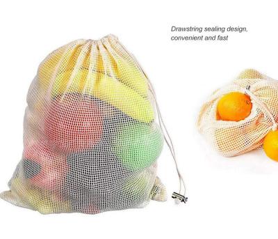 Cina Frutta ISO9003 e borse riutilizzabili di Veg, cotone biodegradabile Mesh Grocery Bags di SMETA in vendita