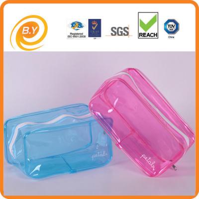 China Kulturtasche-Make-up PVC-freien Raumes Sedex WCA doppelter Plastikreißverschluß 200mm kosmetischen zu verkaufen