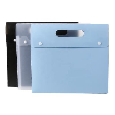 China A3 A4 Size Waterproof Plastic Waterproof Document File PP Clear Two Button Envelope Instant Document Bag for sale