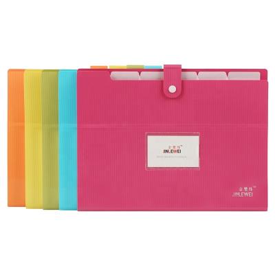 China PP Office Stationery Customized Document Protector 6 Paper Pockets Expanding File Management for sale