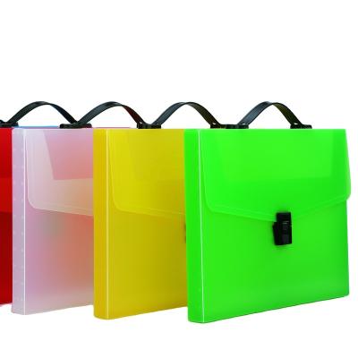 China Eco-friendly Wholesale Popular Durable Soft Portable PP Handle A4 Document Archive Box Document Case for sale