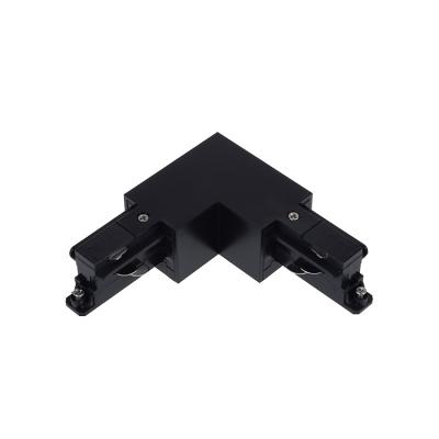 China Factory Supply Luxury Track L Track Light Modern Circuit Accessories 3 Connector Black Left Light Track for sale