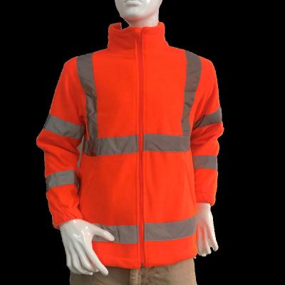 China High visibility reflective Hi Vis Reflective Safety Polar Fleece Hoodie Jacket safety shirts for men for sale