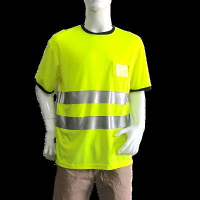 China High Visilibility Hi Vis Safety T-Shirts High Visibility Clothing Safety Security Workear Bird Eye Short Sleeve t Shirt for men for sale