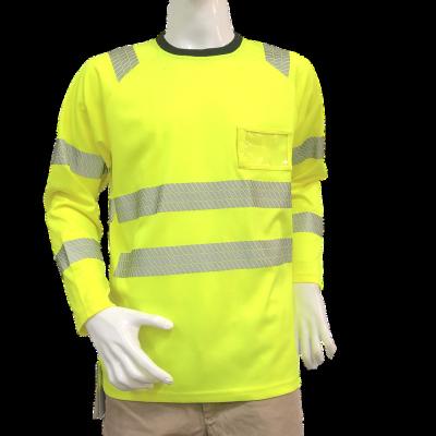 China High Visilibility Custom t shirt uniform hi vis safety cotton polyester reflective shirt for sale