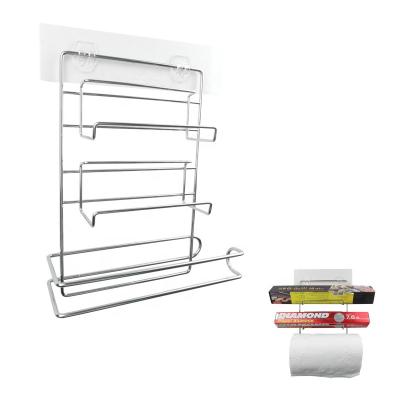 China Eco - Friendly Kitchen Metal Storage Bag Accessory Holder , Long Paper Holder for sale