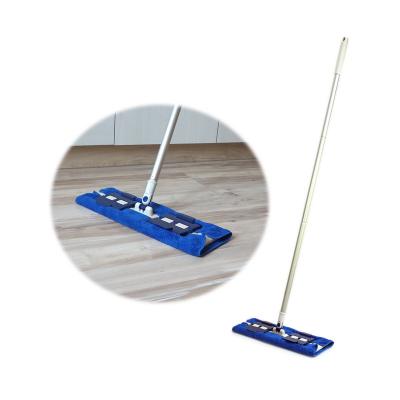 China Sustainable One Touch Easy To Replace Flat Microfiber Floor Mop Cleaning Head for sale