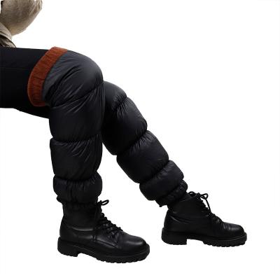 China Down Feather 10% 90% 2021 Winter Fashion Down Leg Warmers Knee Leg Warmer for sale