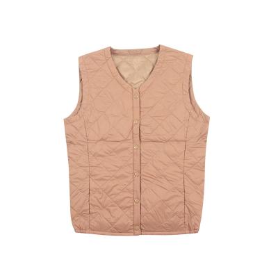 China Mens Casual Sleeveless V-Neck Anti-Wrinkle Custom Zipper 100% Polyester Down Vest for sale