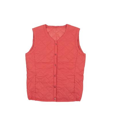 China Raincoats can be customized wholesale women down vest red color custom down vest for sale