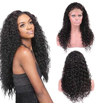 China Water Wave Indian Hair Full Lace Front Wig Raw Hair 130% 150% 180% HD Cuticle Aligned Brazilian Virgin Hair Curly Wig For Black Woman for sale