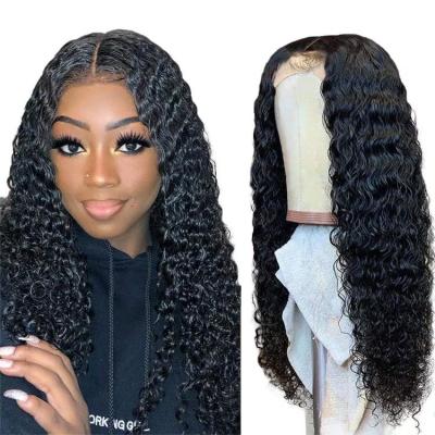 China Wholesale French Curl 13*4 Lace Frontal Wig Vendors Lace Up Deep Wave Front Wig Human Hair Wigs For Black Women for sale