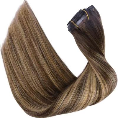 China Secrect Halo Balayage Straight Hair Extensions Ombre Hair Extensions Straight Hair Extensions Chocolate Brown Wig For Woman for sale